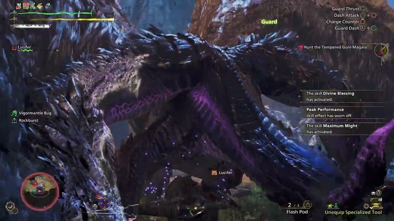 Lance | 8*5 Tempered Gore Magala | 24' 30" | Monster Hunter Wilds [Part 296]