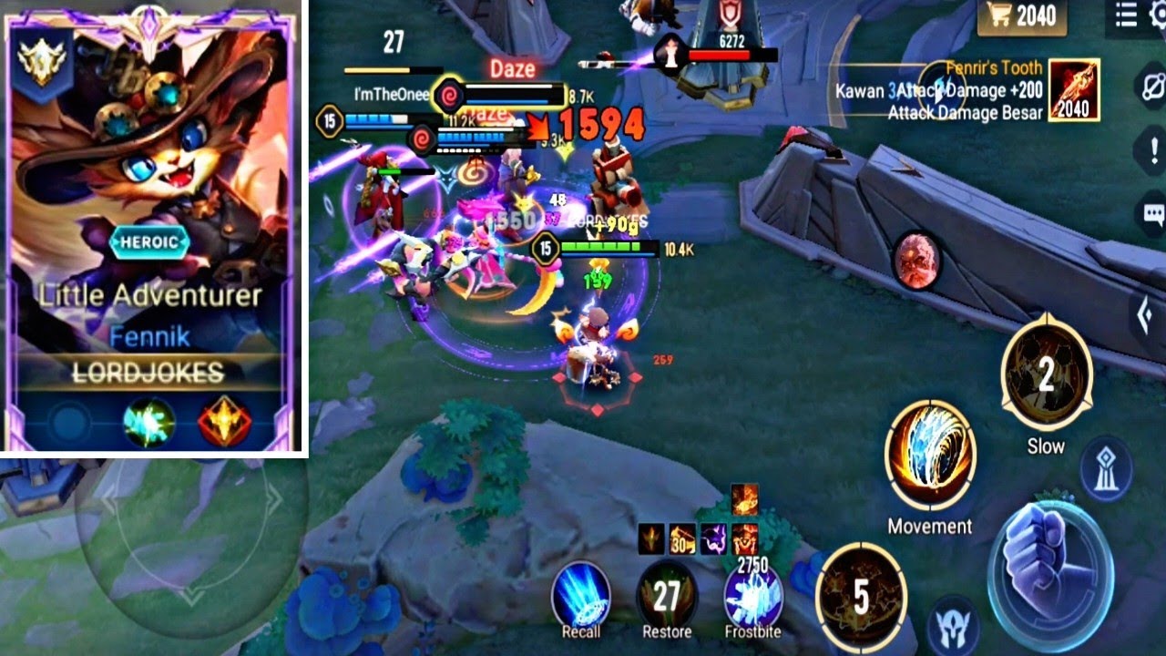 Top Pro Fennik Gameplay [ Arena of Valor ] Gameplay Walkthrough