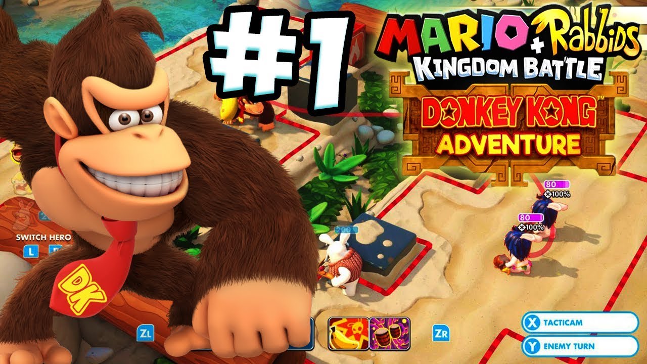 ABM: Mario+Rabbids Kingdom Battle !! Donkey Kong Adventure !! Walkthrough # 1 HD