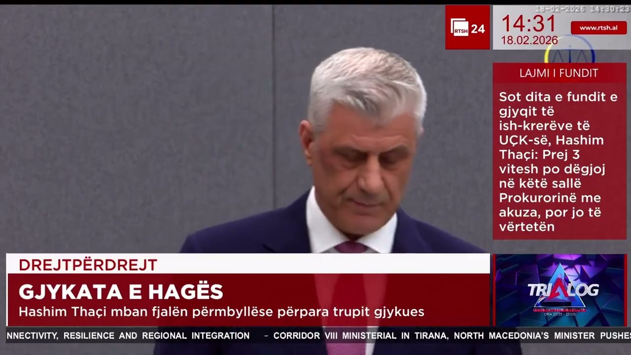 Gjyqi në Hagë, Hashim Thaçi: Jam i pafajshëm. Isha student kur iu bashkova luftës