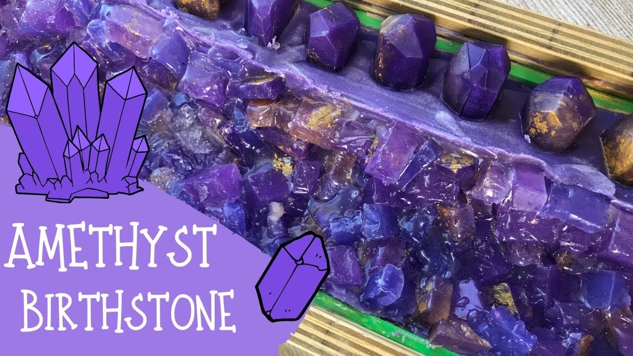Making of Amethyst Gemstone Cold Process Soap | 💎 Luna Fae Creations
