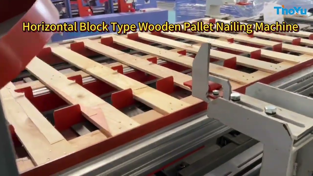 Horizontal Block Type Wooden Pallet Nailing Machine/Stringer Pallet Nailing Machine