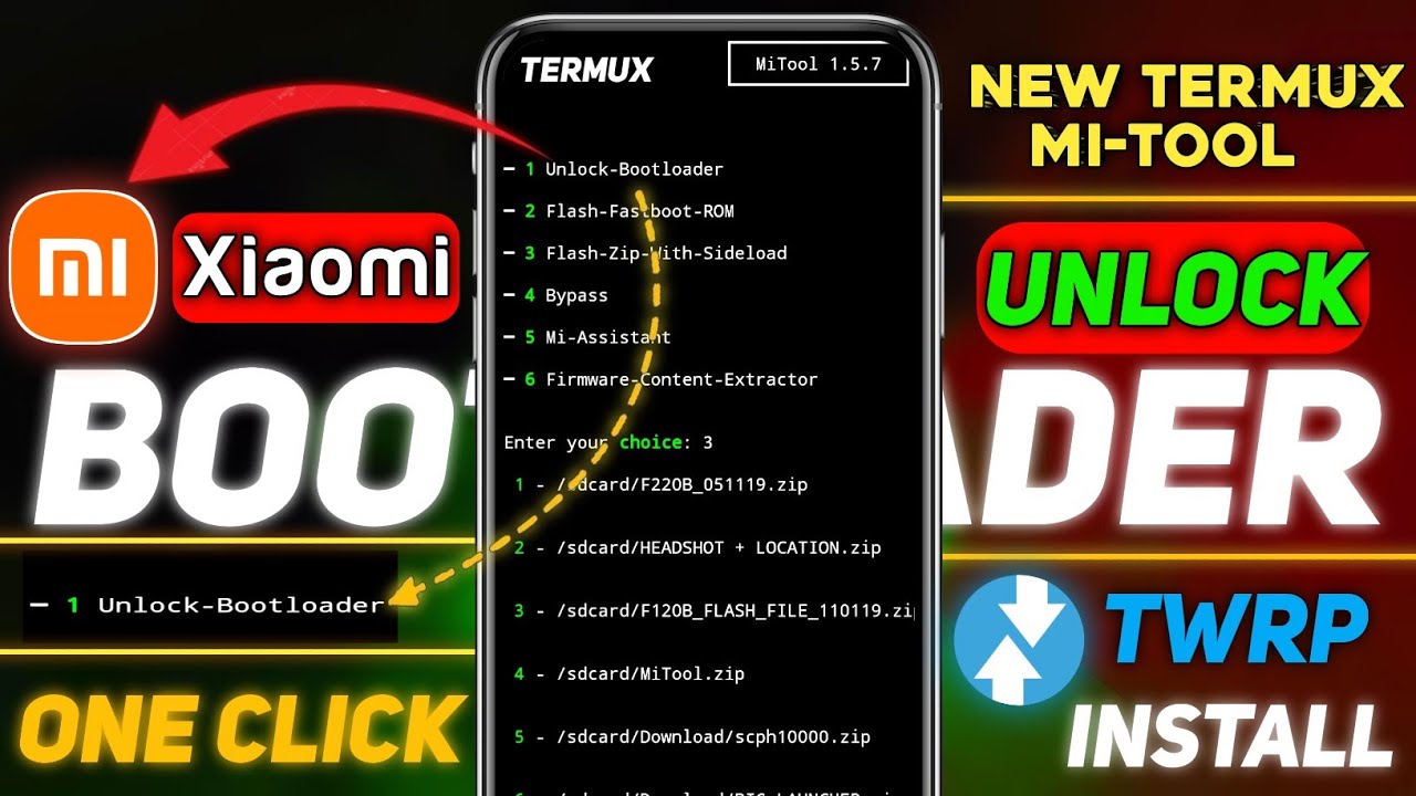 Xiaomi Devices Bootloader Unlock 🔓 || Without Pc || New Mi Termux Tool 1.5.7 || By Unick Process