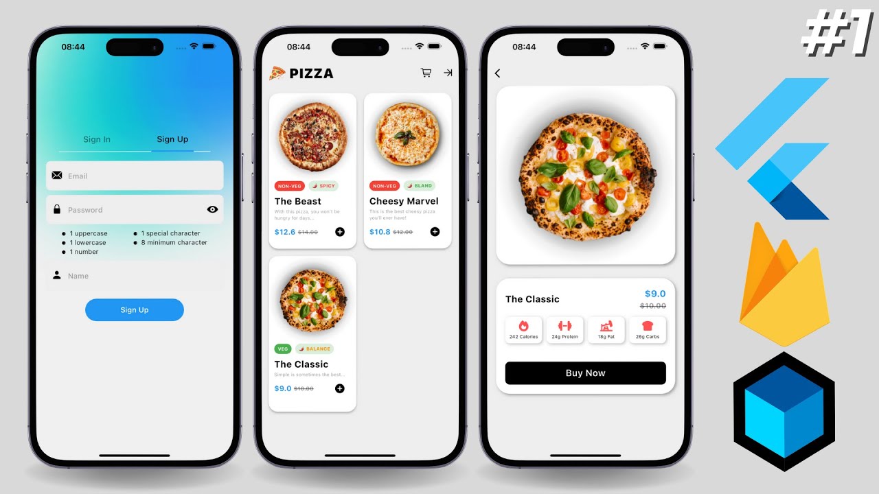 The Best Flutter Course in 3 Hours &bull; Pizza App #1