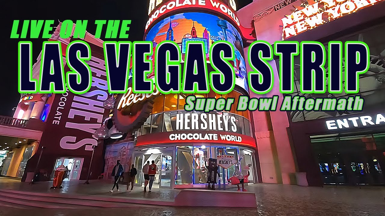 🏈🏟Las Vegas Live Superbowl Sunday Aftermath Sroll! #walking #lasvegasstrip #superbowl #aftermath