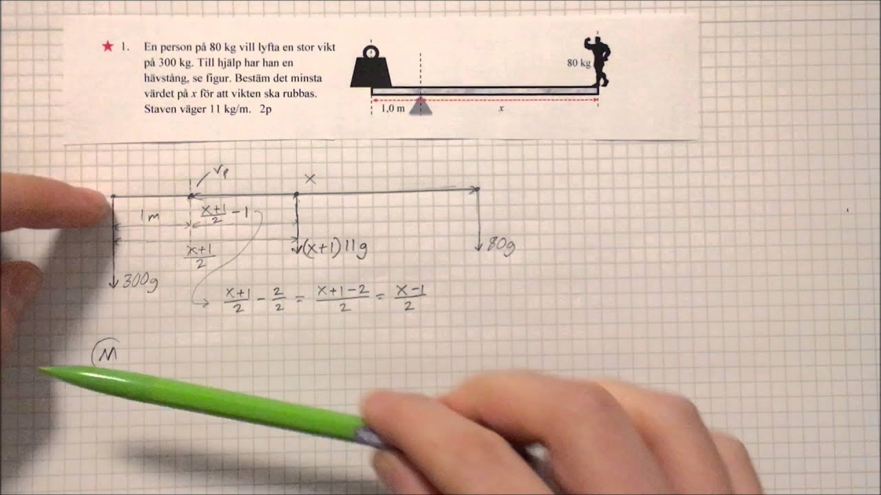 Gammalt Prov Mekanik (Vridmoment kastr&ouml;relse och cirkelr&ouml;relse)