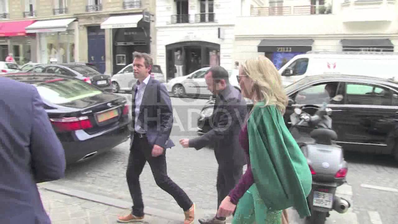 Sharon Stone arriving at Fendi house in Paris