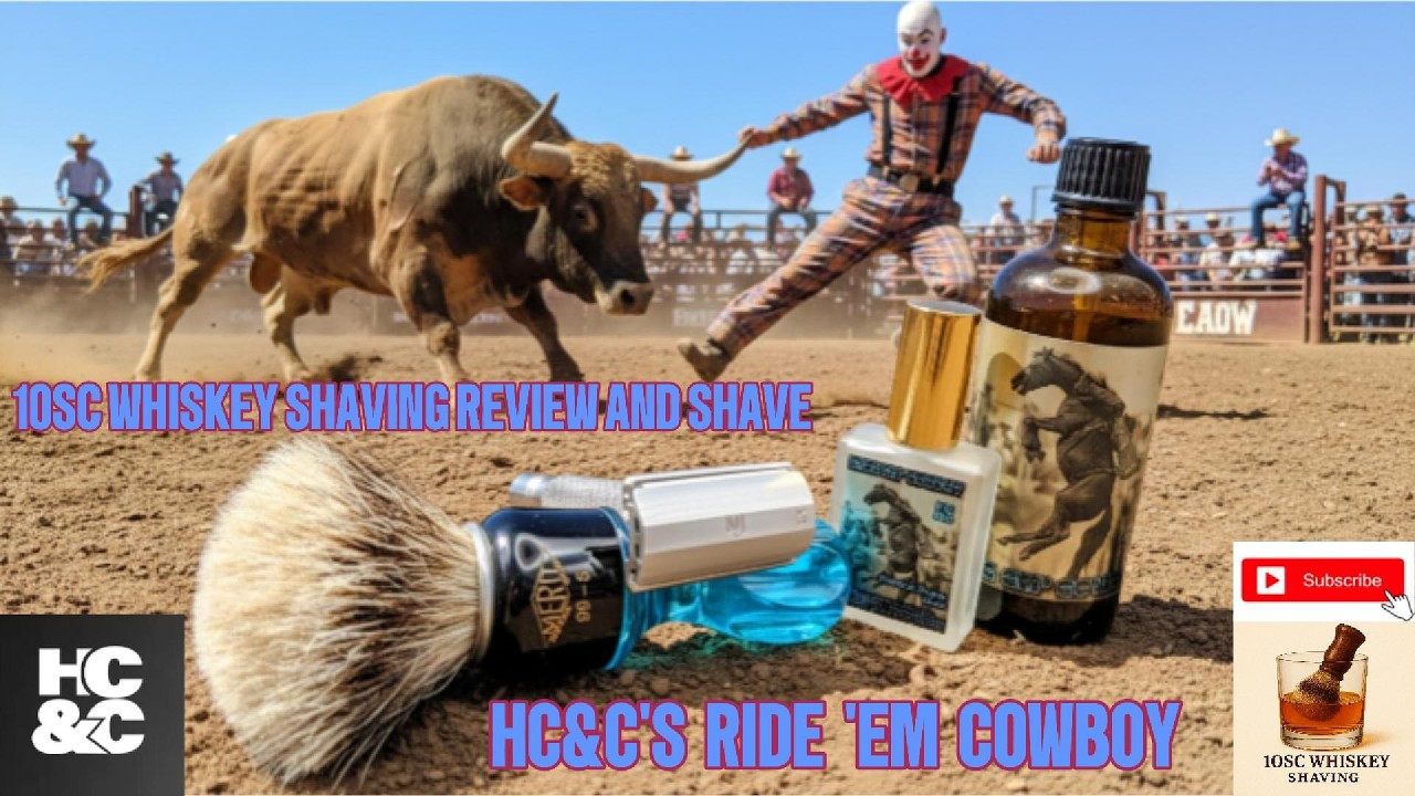 Обзор и качество бритья 10SC Whiskey | HC&C's Ride 'em Cowboy | Набор для экстремального бритья S...