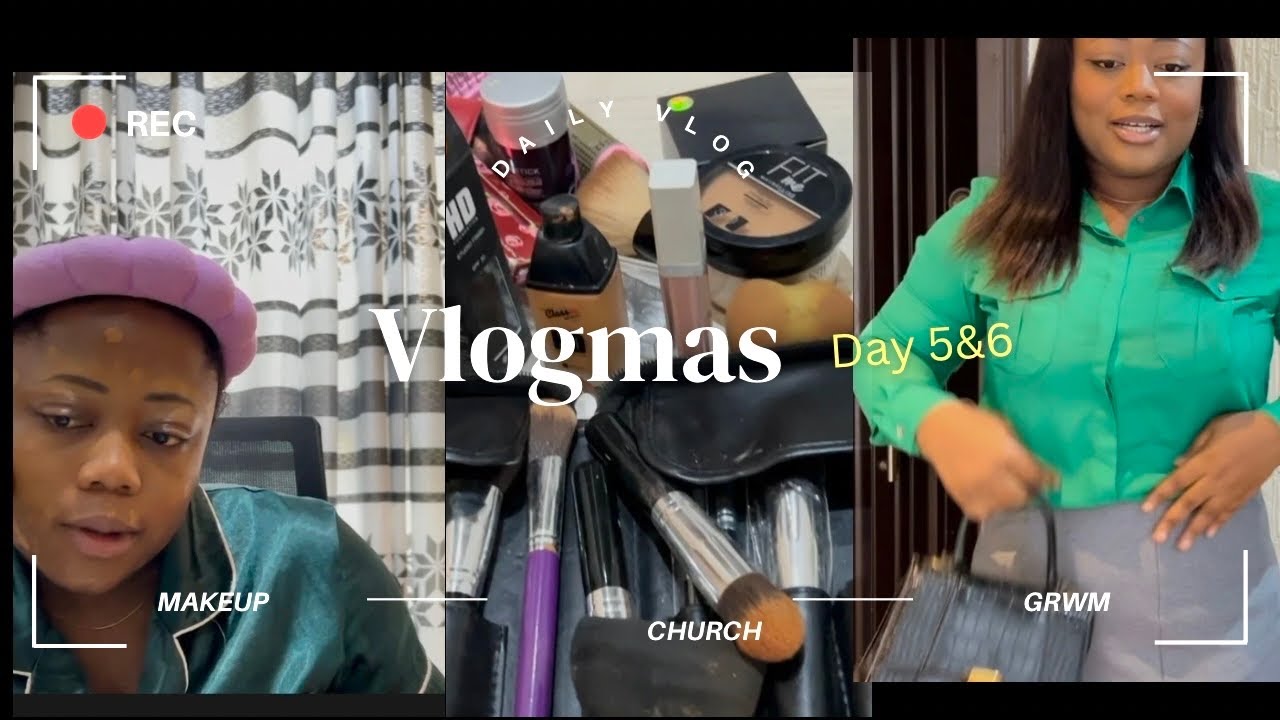 Vlogmas day 5&6 / GRWM Church Edition/ life of a broke Ghanaian girl. #livinginghana #vlog mas2025 