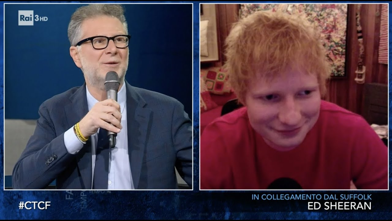 La popstar Ed Sheeran presenta in anteprima il suo nuovo album - Che Tempo Che Fa 24/10/2021