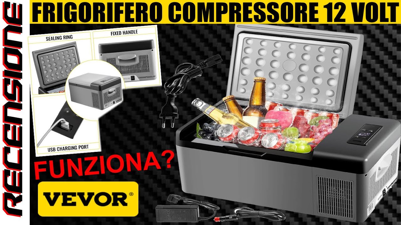 Acqua e Bibite fresche? RECENSIONE frigorifero viaggio VEVOR 12 Volt 15 Litri compressore