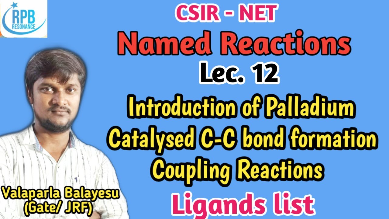 Introduction of Pd- Catalysed C-C single Bond formation reactions - Pd Complexes