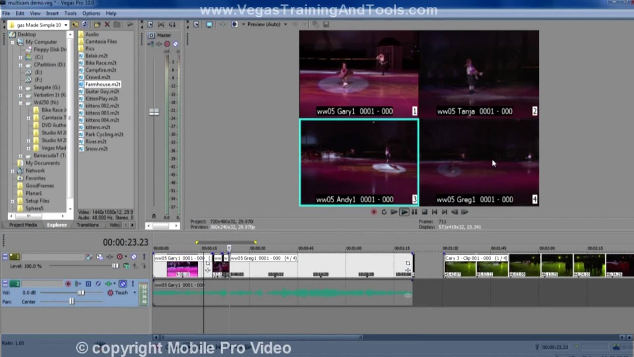 Comparison of Sony Vegas 10 to Sony Movie Studio 10