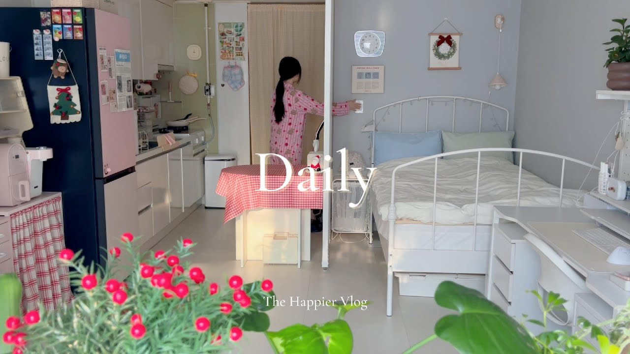 [vlog#31] [SUB] 베프랑 생일 보내기 🎂 | 식물 관리 | 팟커버 만들기 🪴 | 크리스마스·연말 나홀로 먹방 파티 🎉