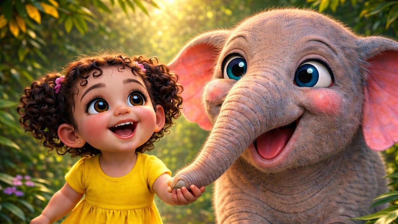 👉 एक मोठा हत्ती 🐘 | Ek Mota Hathi | Cute Baby Elephant Story | Marathi Kids Animation