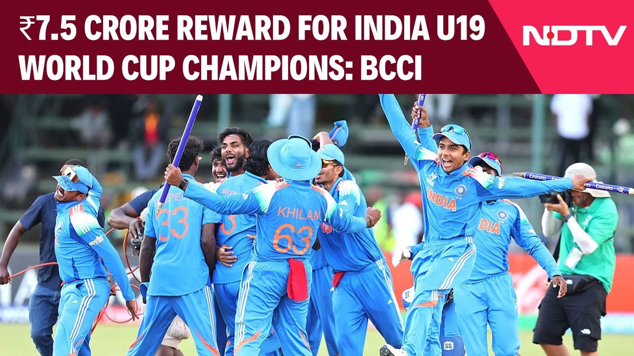 BCCI Announces Bumper Rs 7.50 Crore Reward For India's U19 World Cup-Winning Team