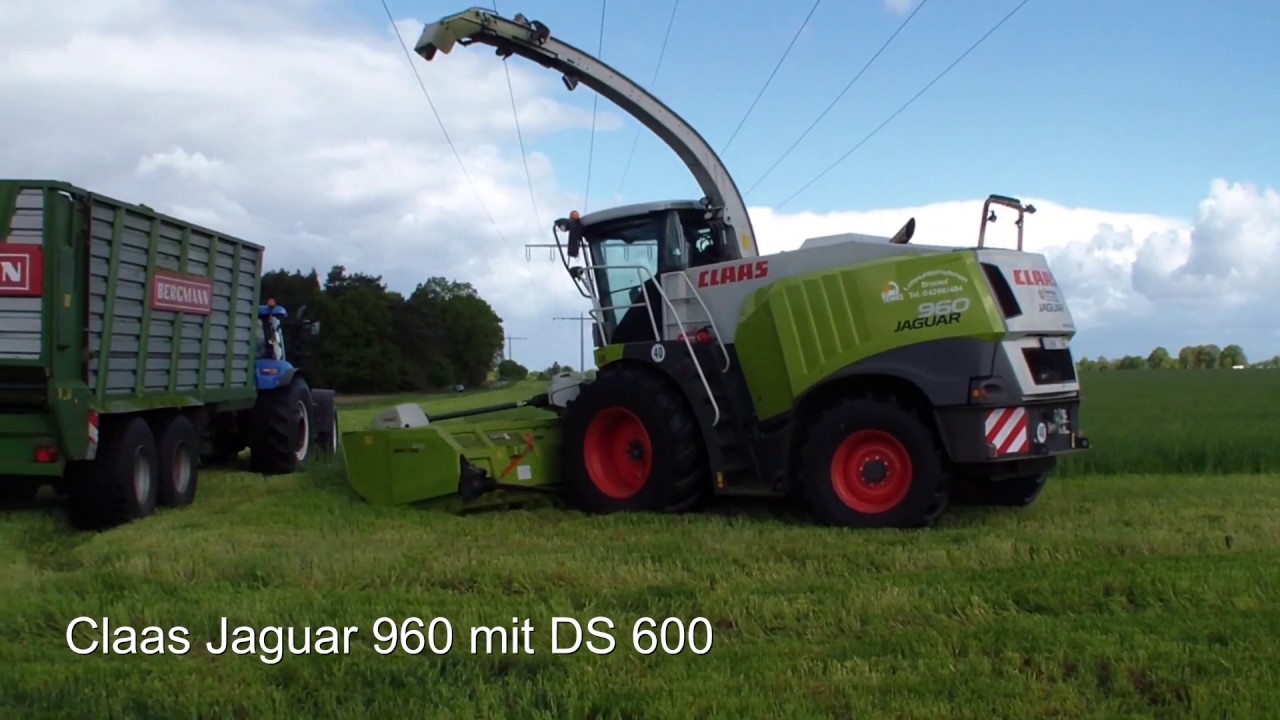 Claas Jaguar 960 mit DS 600 Grünroggen GPS häckseln