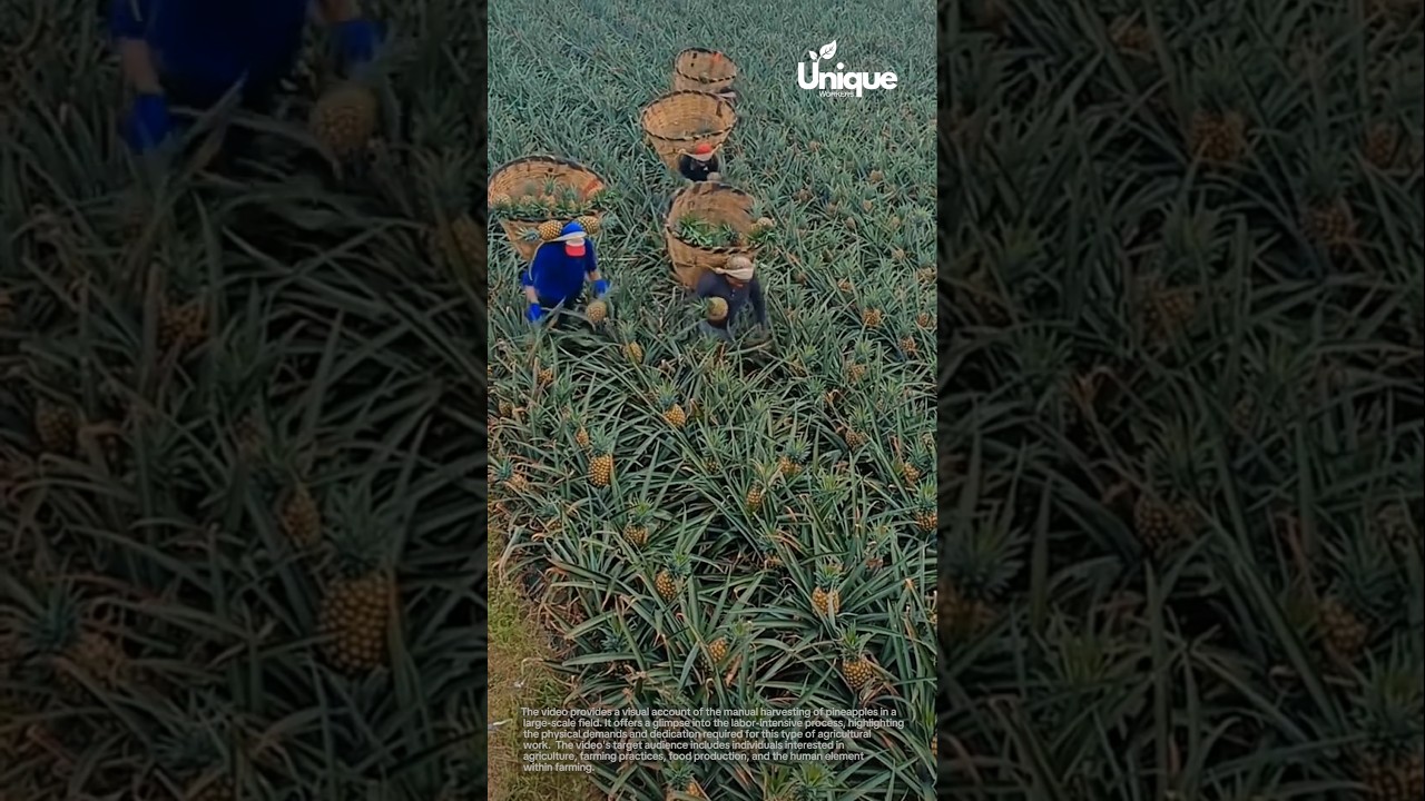 Manual pineapple harvesting: a glimpse into pineapple farming