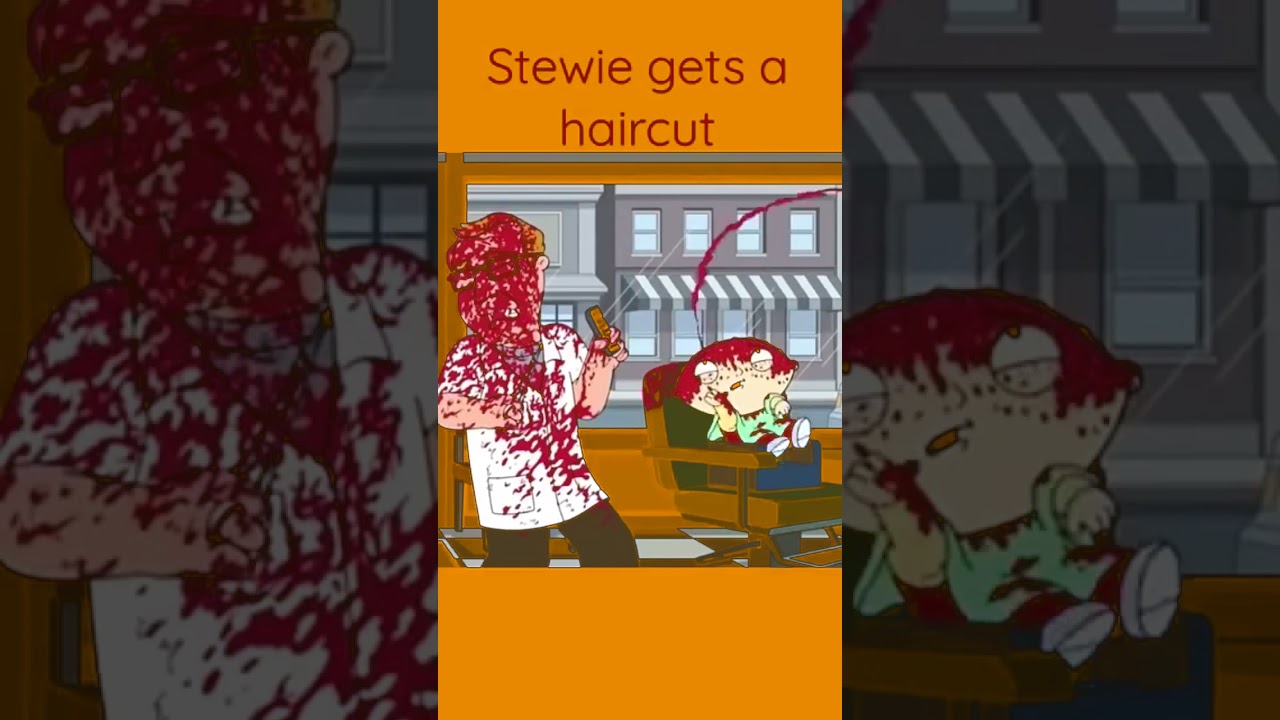Stewie's Haircut Gone Wrong in Orange Effect #familyguy