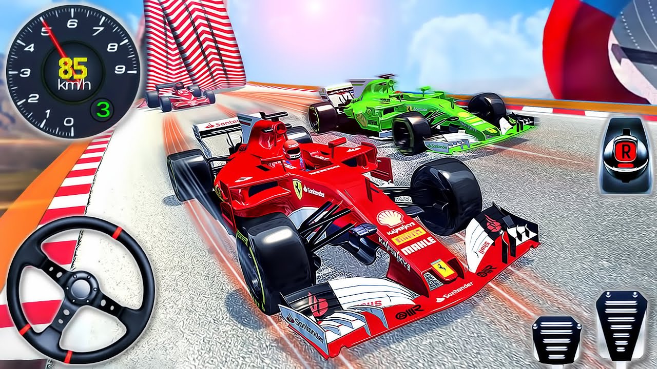 Crazy Formula Racing Stunts Simulator - Car Mega Ramp Impossible 3D - Android GamePlay