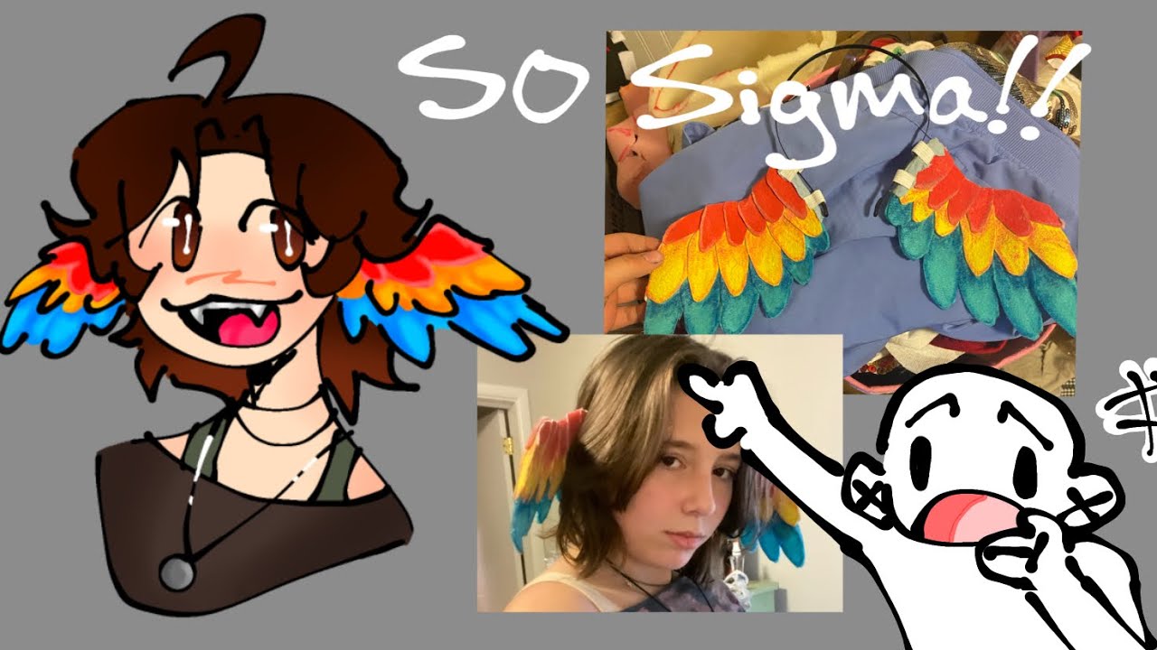 How to make wings for your head!! Cosplay piece :3 (except I can’t explain things)