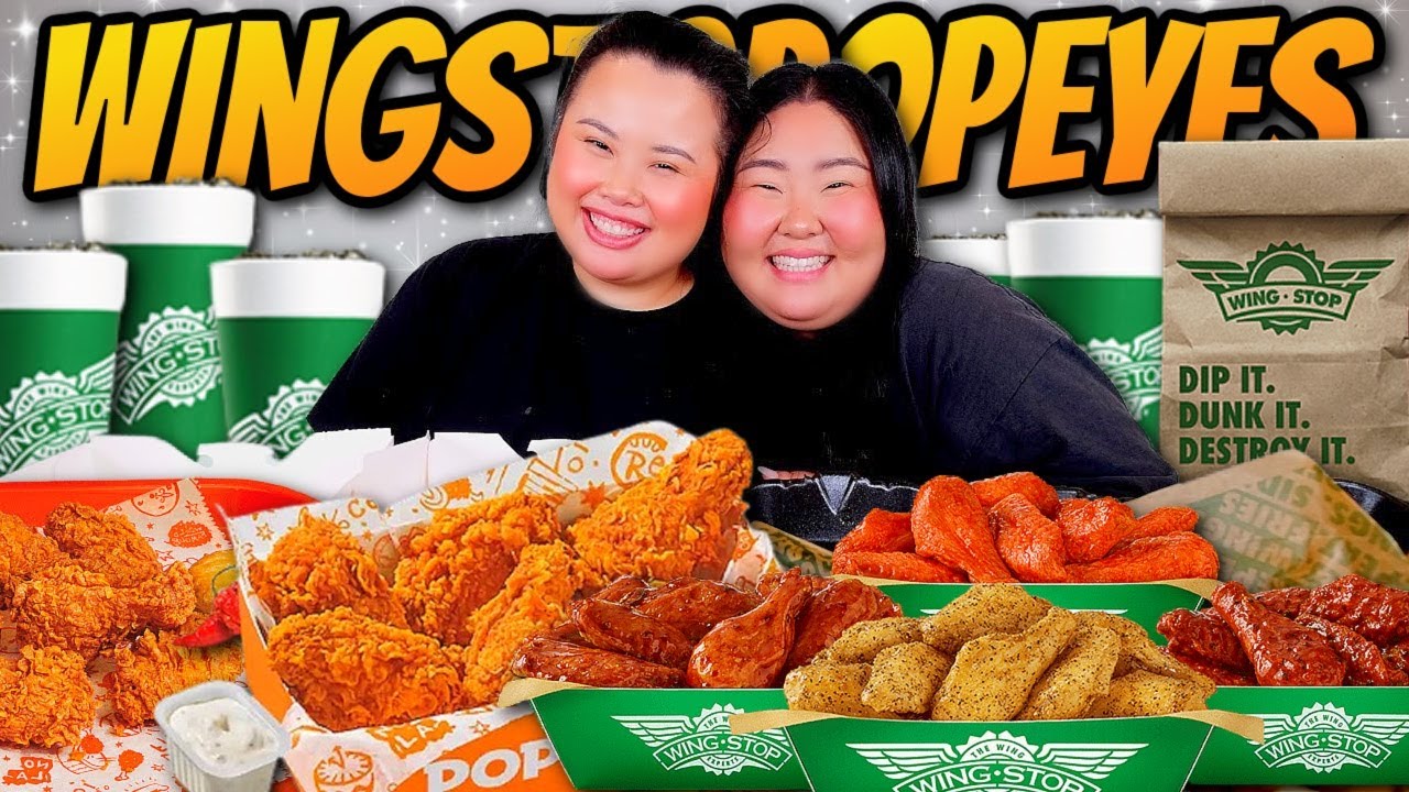 WINGSTOP BUFFALO WINGS MUKBANG 먹방 AND POPEYES GHOST PEPPER WINGS EATING SHOW! (MUST WATCH!!!)
