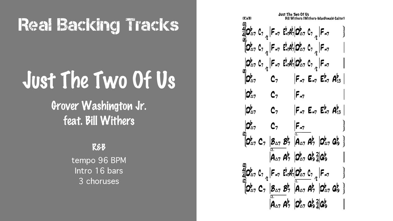 Just The Two Of Us | Grover Washington Jr. feat. Bill Withers - Real Jazz Backing Track - Play Along