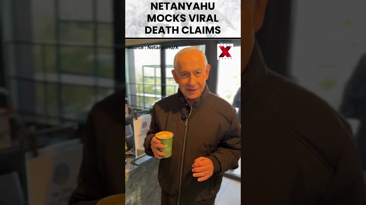 #watch | Netanyahu Laughs Off Death Claims, Flaunts Five Fingers In Video |   NewsX World