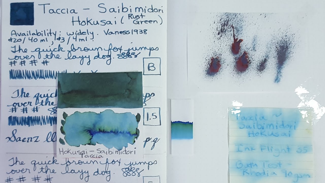Taccia - Hokusai Saibimidori - Ink Profile