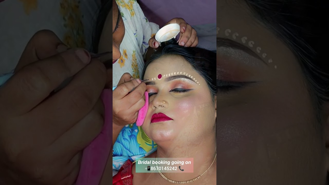 🌹𝘽𝙧𝙞𝙙𝙖𝙡 𝙢𝙖𝙠𝙚𝙪𝙥 𝙡𝙤𝙤𝙠 🌹 কেমন হয়েছে জানিও🥰🥰#follower #makeupartist #highlights #vairalshort 