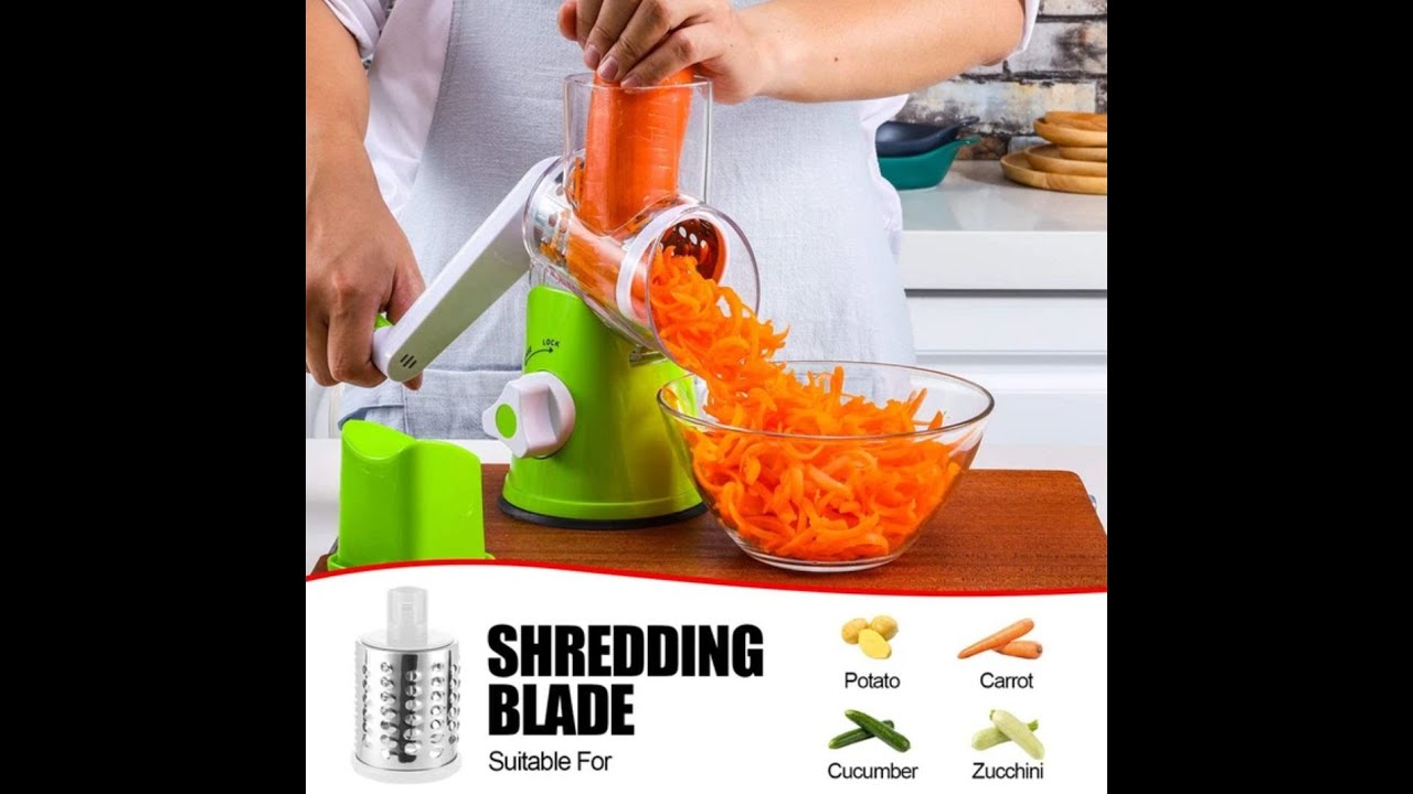 Multifunctional vegetable cutter hand rotary grater three-in-one drum vegetable cutter