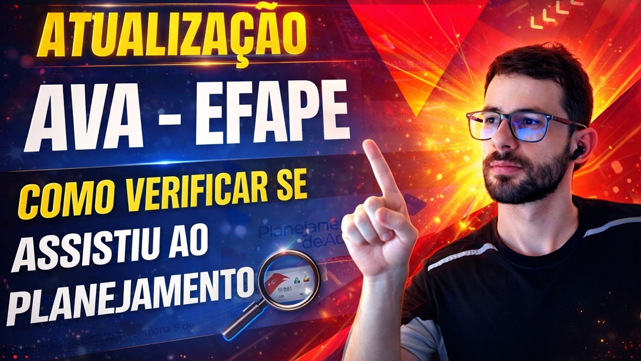 EFAPE  2026: Com verificar se Concluiu o Planejamento de Aula!