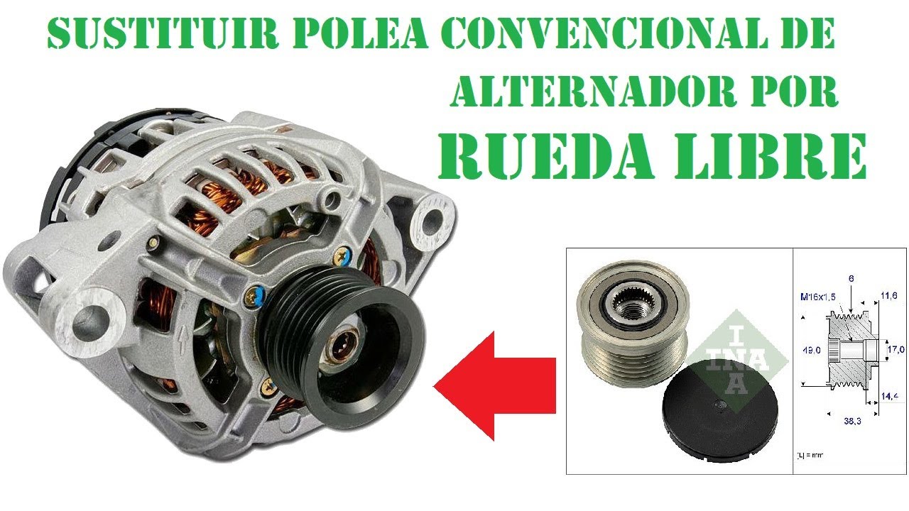 Sustituir polea fija del alternador por polea rueda libre, cómo cambiarla y por qué