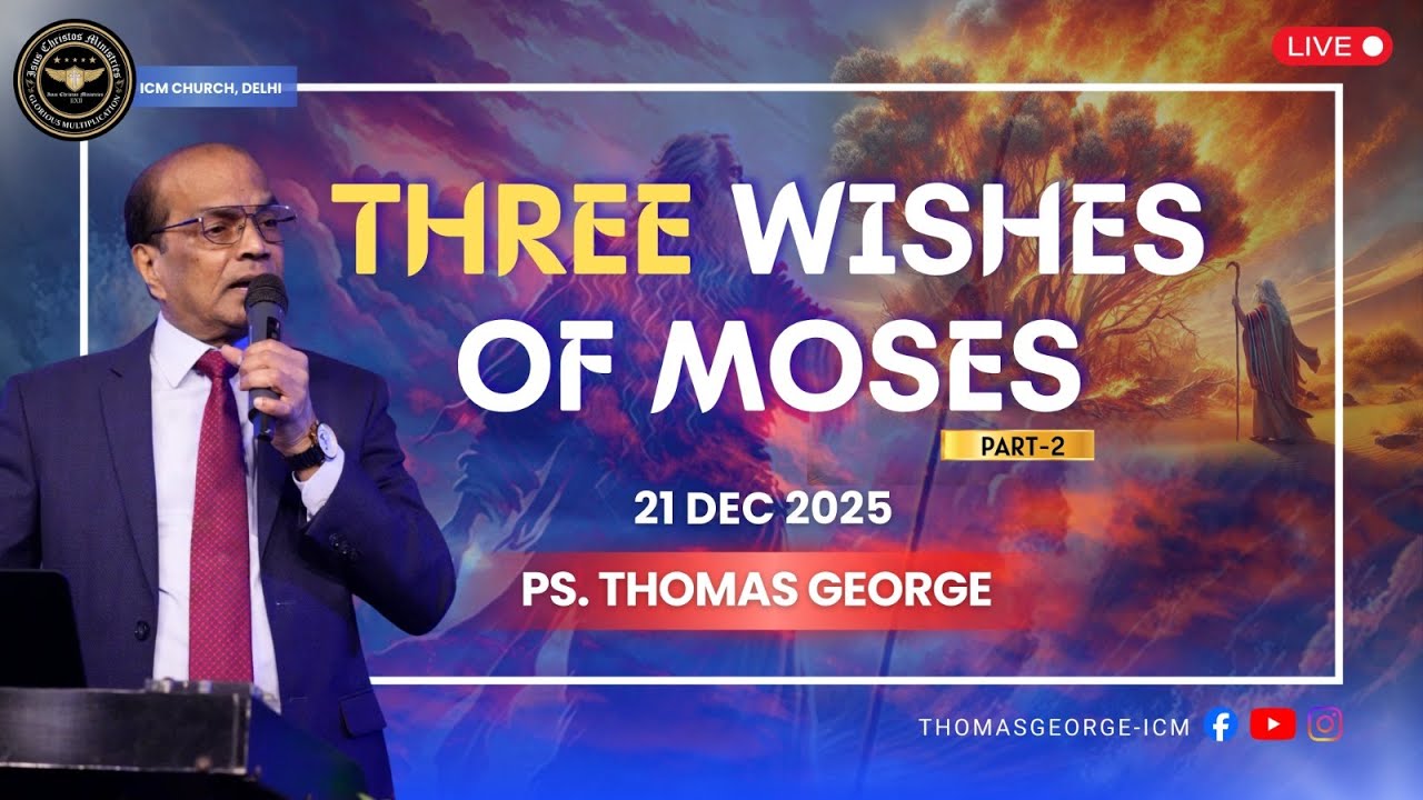 THREE WISHES OF MOSES  Part-2 | Ps Thomas George | Sunday Sermon 11:00AM