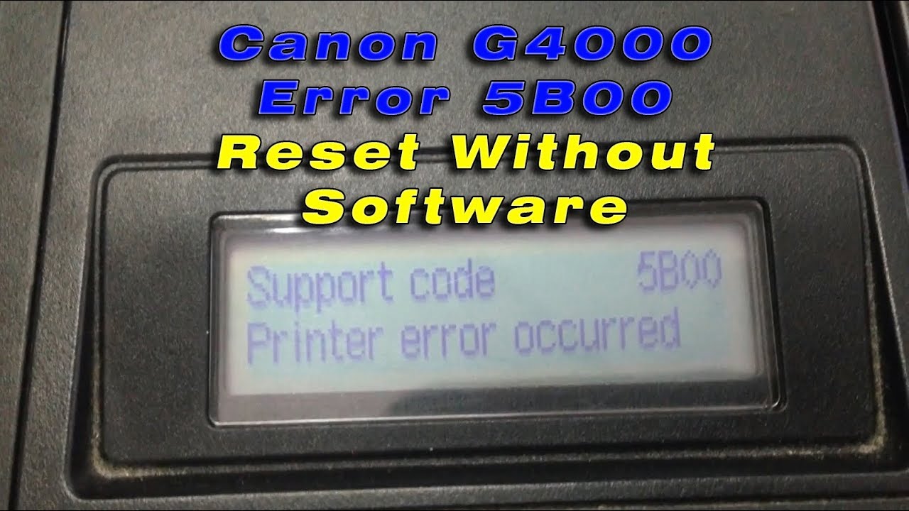 How to reset Canon G4000 without any applications or tools (G4000 Initial Reset Guide)