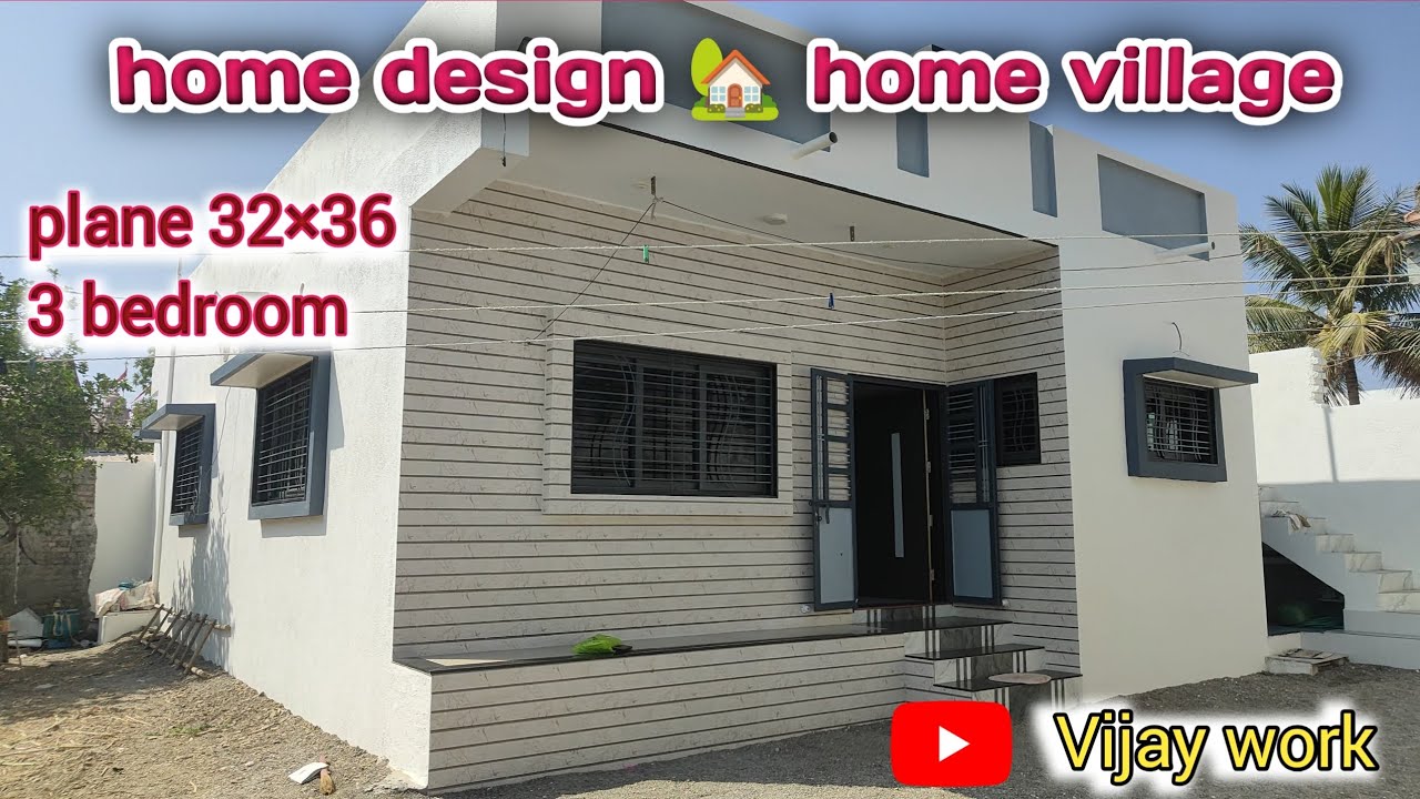 Village home🏡 elivesion 🏡 home design🏠 home plane 👉 36 by 32 full cost,😍
