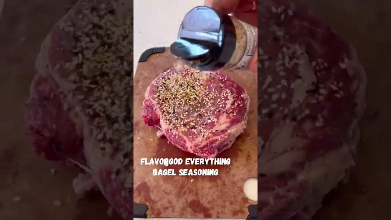 Everything Bagel Steak using my New #Flavorgod Everything Bagel Seasoning! 🔥 #food #recipe #steak