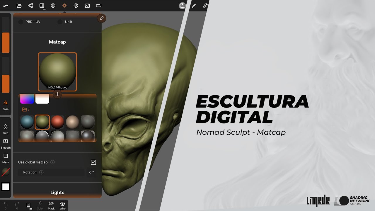 Escultura Digital - Nomad Sculpt - MATCAPS
