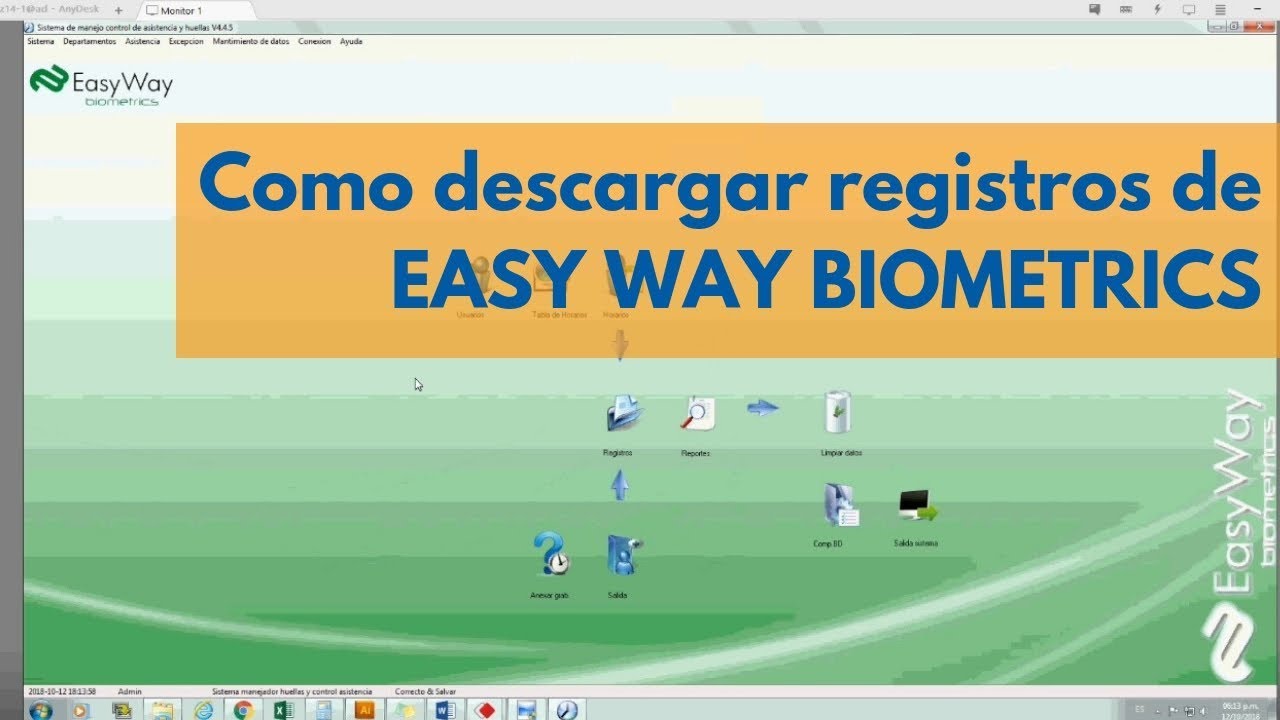 Como descargar registros de EASY WAY BIOMETRICS | SOPORTE911