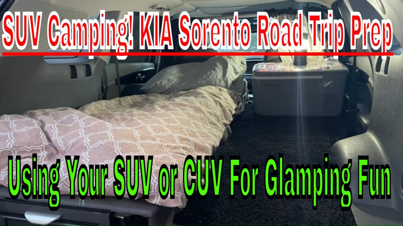Kia Sorento SUV Bed & Camper Conversion SUV/CUV. Быстрое путешествие по Колорадо. Стильный глэмпинг.