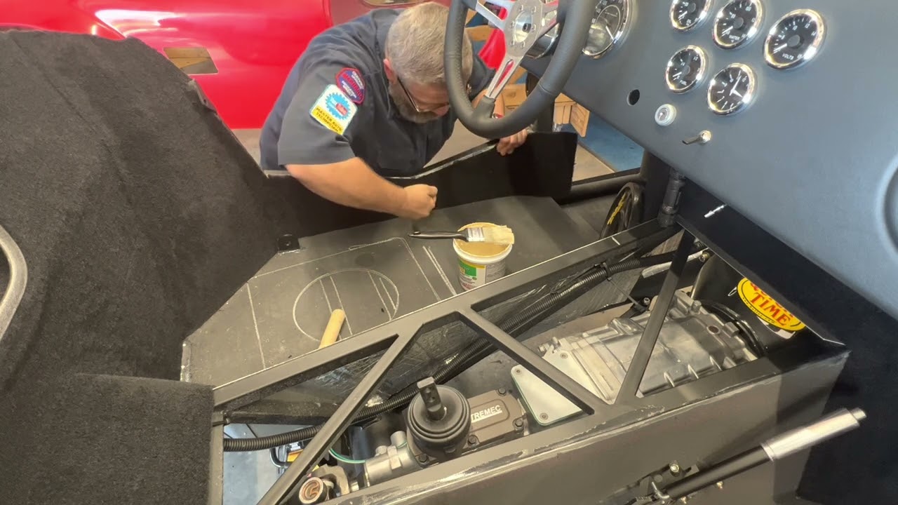 Shelby Cobra Replica build Part 55 Breeze seat brackets & more FFR Carpet