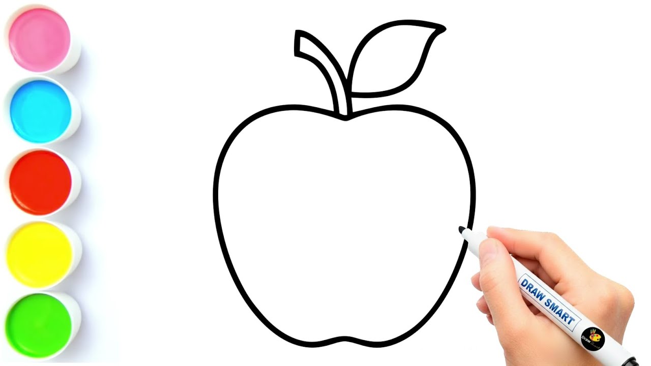Apple Drawing | Drawing Apple | How to Draw Apple | How to Draw an Apple | Draw Smart