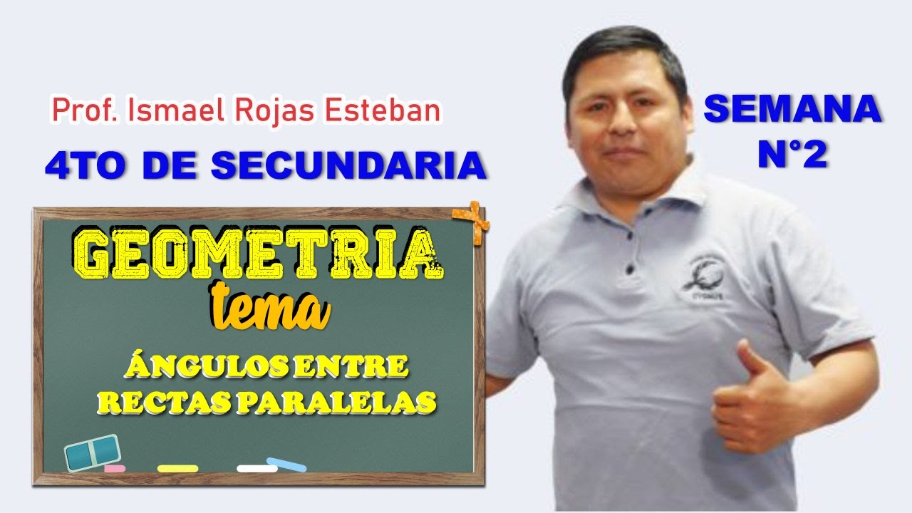 ÁNGULOS ENTRE RECTAS PARALELAS 4TO DE SECUNDARIA PAMER