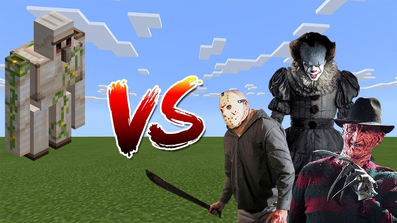 Iron Golem vs Jason Vorhees , Freddy Krueger , Pennywise and more