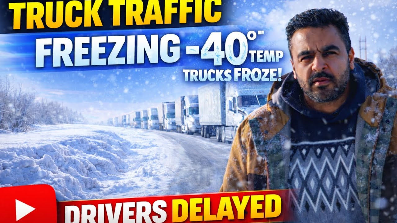 Truck Frozen Solid at -40°C | Worst Winter Drive Ever#trucking#trucker #truckdriver 