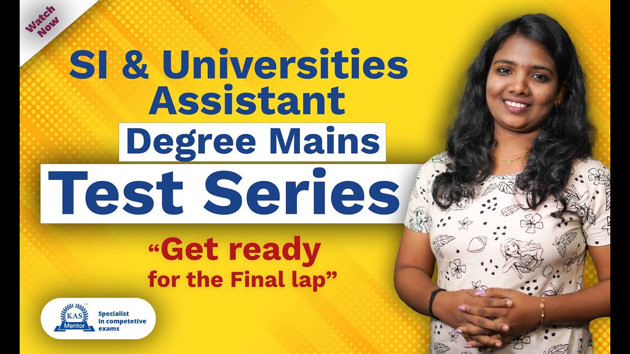Test Series for Sub Inspector of Police and University Assistant