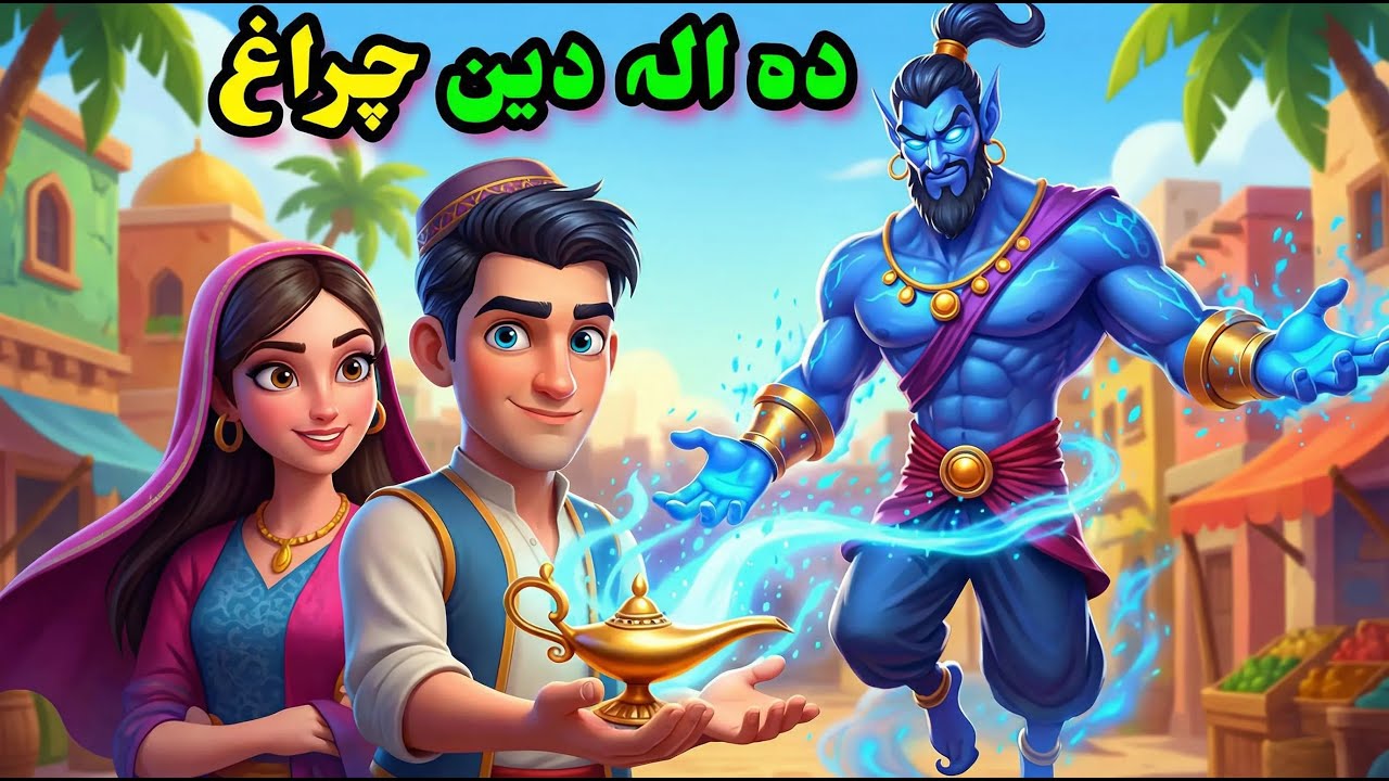 دہ الہ دین چراغ | The Aladin magical lamp | Pashto educational cartoon