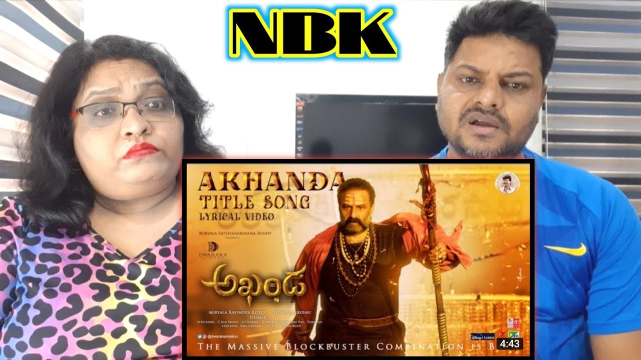 Akhanda Title Song Lyrical Reaction | Balakrishna,Boyapati Sreenu,Thaman | #akhanda | #akhandasongs