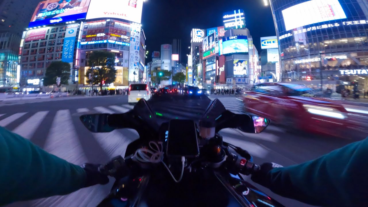 Night ride in Tokyo, Shibuya in 2022 | YZF-R7 | POV | GoPro | 4K | First bike |