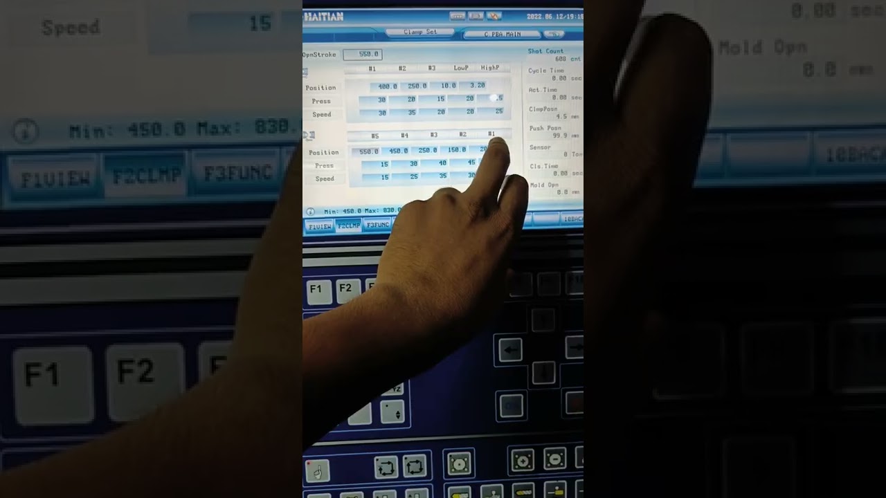 Mold Setting Of Haitian Machine Injection Molding Machine Clamping setting